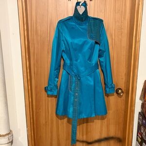Teal Trench Coat
